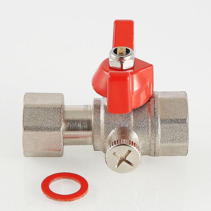 Кран шаровой для подключения манометра, 1/2"х3/8" вн-вн.