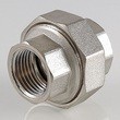 Муфта разъемная с НГ внутр.-внутр. резьба (латун/никел)  3/4" VALTEC (упак -10шт) рис.1