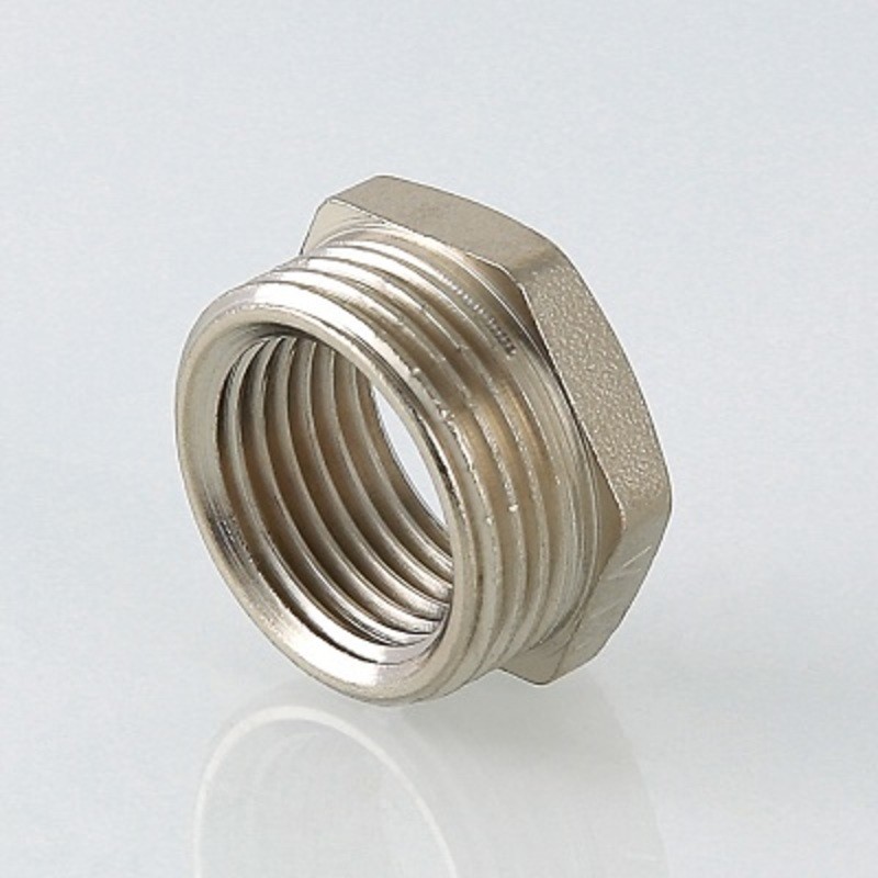 Переходник (футорка) нар-внутр. латун/никель 2" х 1 1/4" VALTEC (упак -10шт)