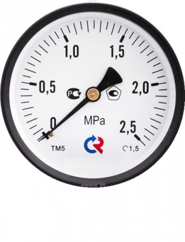 ТМ-510T.00 (0...1,6МПа) Манометр кл.1,5,корпус 100мм,IP 40 резьба G 1/2.осевой