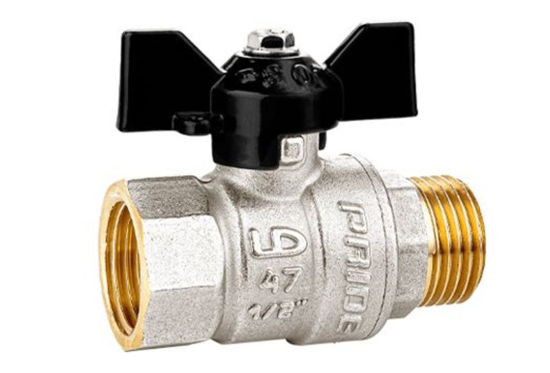 Шаровый кран лат. 1/2" ВР-НР, бабочка LD Pride 47.15.В.Н.Б (уп.30шт)