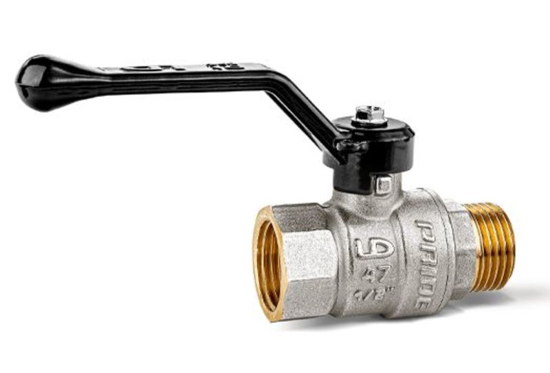 Шаровый кран лат. 1/2" ВР-НР, рычаг LD Pride 47.15.В.Н.Р (уп.17 шт)