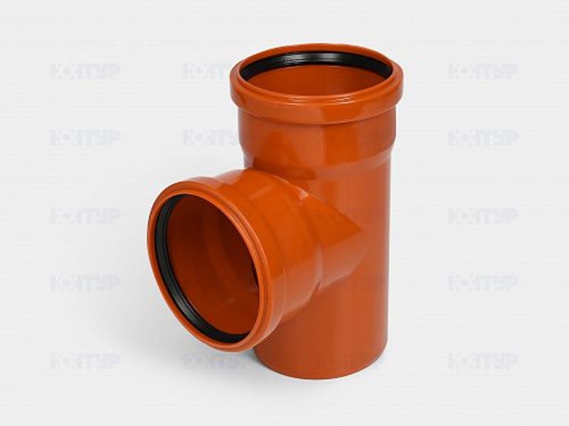 Тройник с уплотнительной резинкой 160x110x90 нар. кан. ОРАНЖ КОНТУР РР