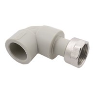 Отвод 90 переходной пластмассовый с накидной гайкой